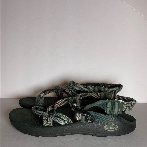 Chaco ZX2 Classic Women's Blue and Tan Print Sandals - Picture 2 of 9